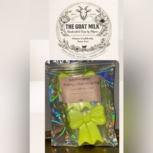Handcrafted GoatMilk Neon yellow flowerbomb Bows soap